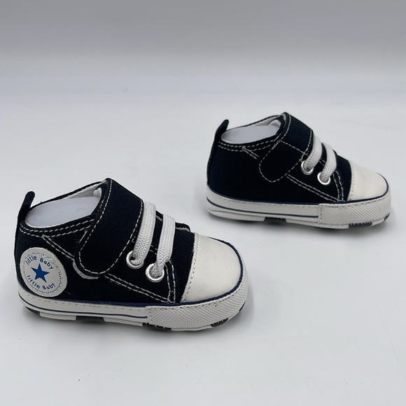 Baby Infant Classic Canvas Baby Shoes Boy Girl Soft Sole size 0 - 3 months - Picture 4 of 10